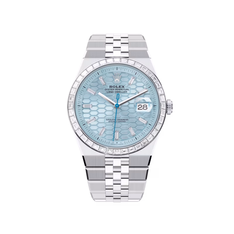 Rolex Land-Dweller 40 Oyster, 40 mm, platinum and diamonds  Reference 127386TBR